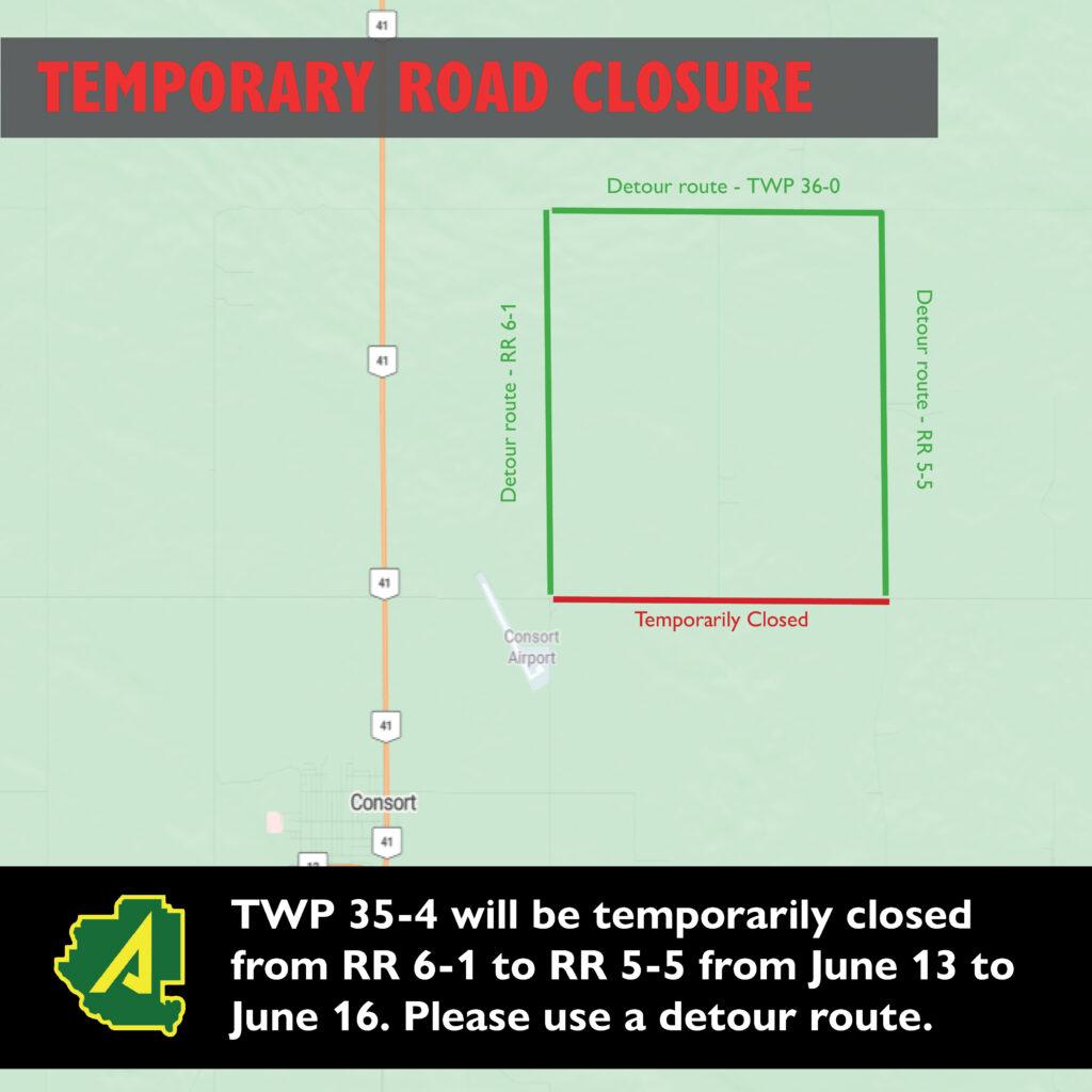 Temporary Road Closure – Twp Rd 35-4 - Special Areas Board